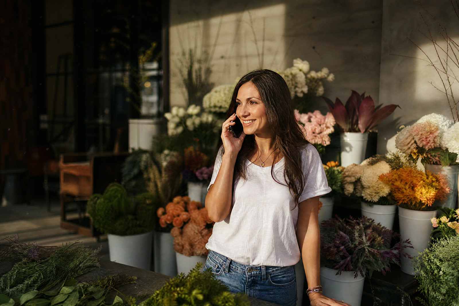Business owner taking the call